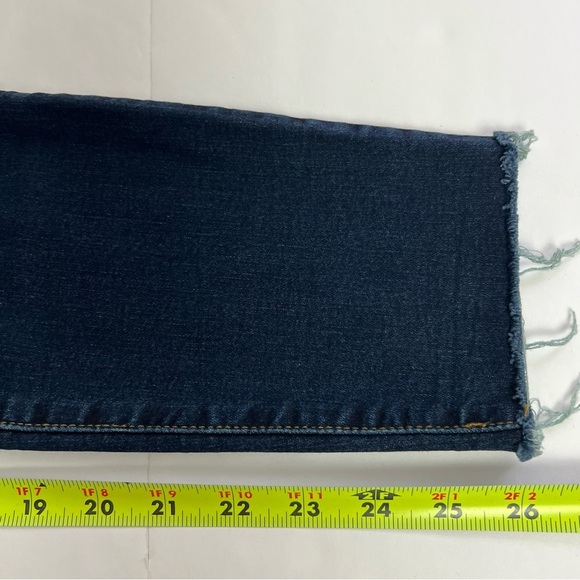STS Blue ELLIE Women’s Ankle Blue Jeans Sz 28 (Sz 6) High Rise Frayed Hems Dark - Picture 12 of 13